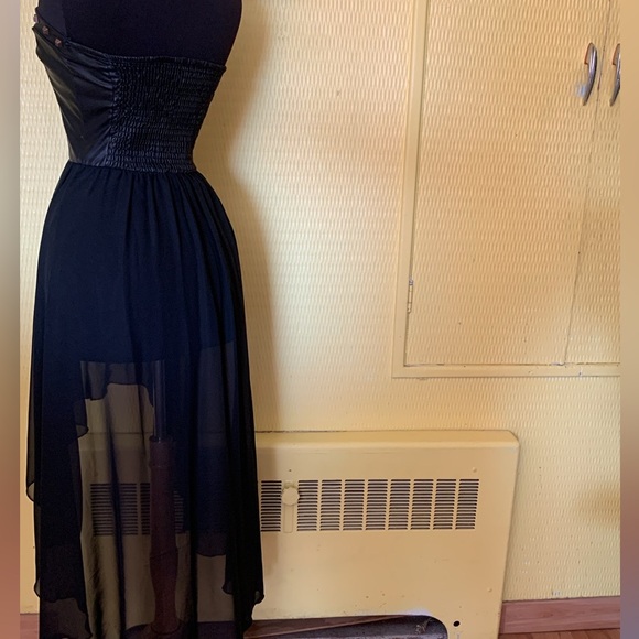 Sexy and Daring unique skeleton appliqué corset style high low dress by Janice - Picture 9 of 14